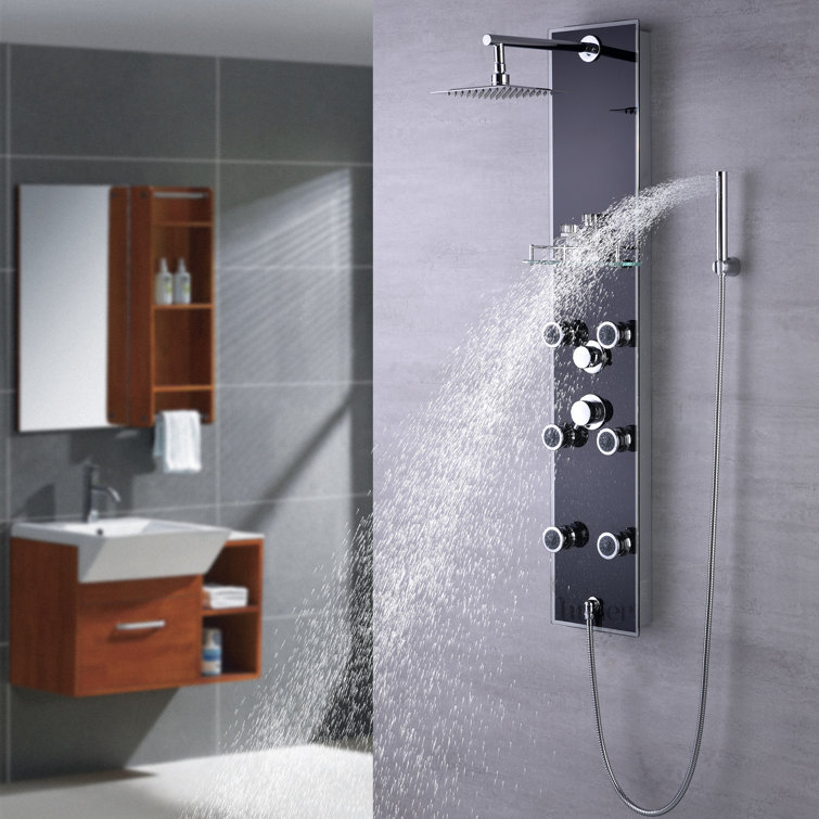 Luxier 51" Shower Panel with Adjustable Shower Head & Reviews Wayfair